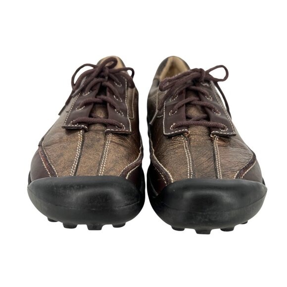 Wolky Brown Leather Metallic Walking Shoes Lace Up Size 37 EU 6 US - Picture 3 of 10